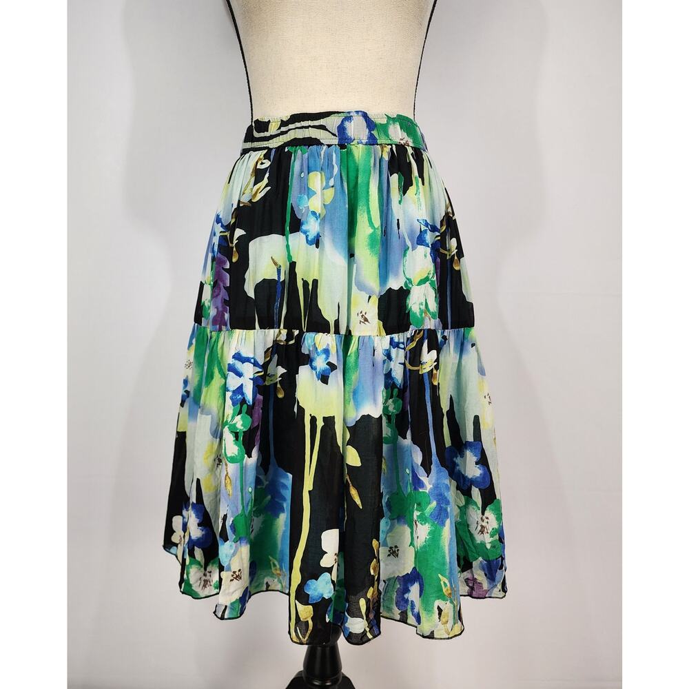 🆕️ Old Navy Floral Artsy Whimsigoth Skirt L